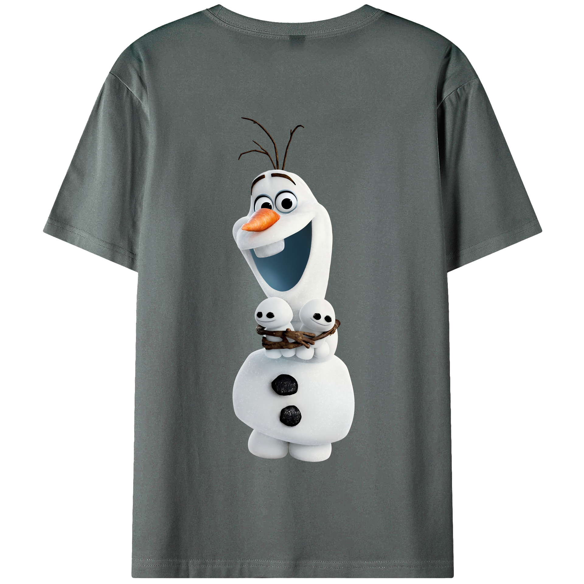 （画像用） アナと雪の女王 アンナ エルサ Frozen Anna Elsa 綿100％半袖Tシャツ（背面プリント）